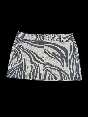 Rogan for Target Black and White Zebra-Pattern Mini Skirt #232